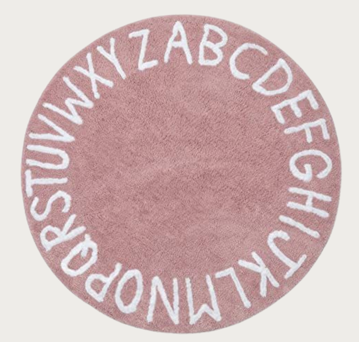 Scandinavian Alphabet Round Rug