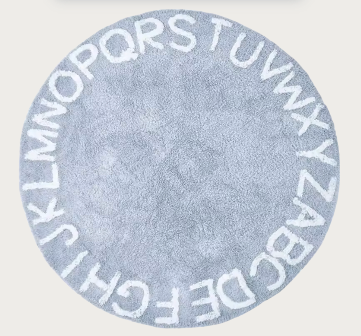 Scandinavian Alphabet Round Rug